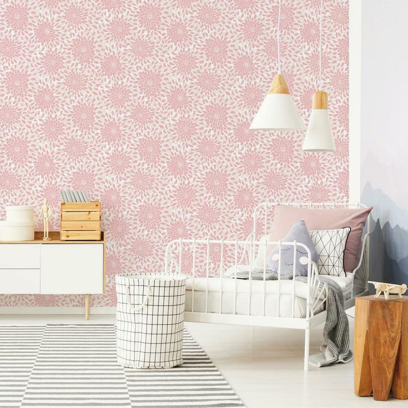 RoomMates RMK11479WP Pink Glitter Toss The Bouquet Peel and Stick Wallpaper - Image 3
